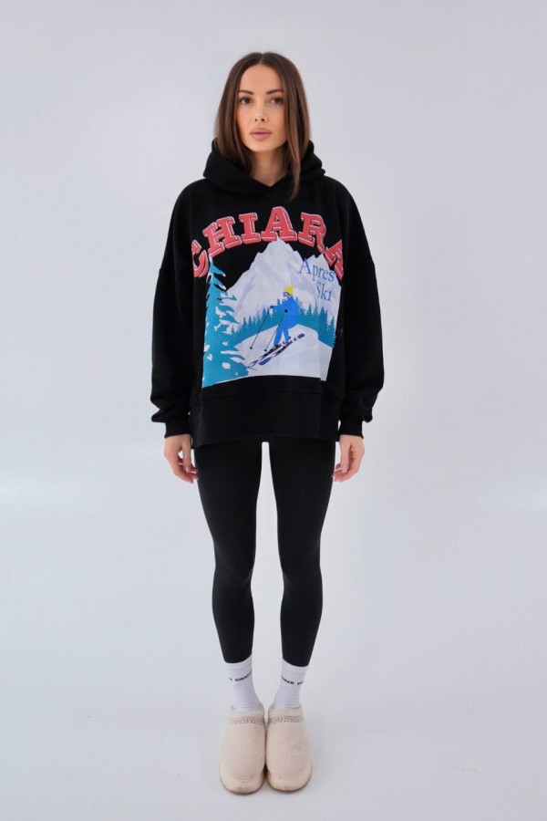 Bluza damska kaptur APRES SKI - czarny 4