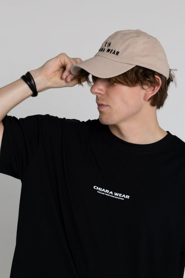 T-shirt bawełna z recyklingu oversize INTUITION - czarny 3