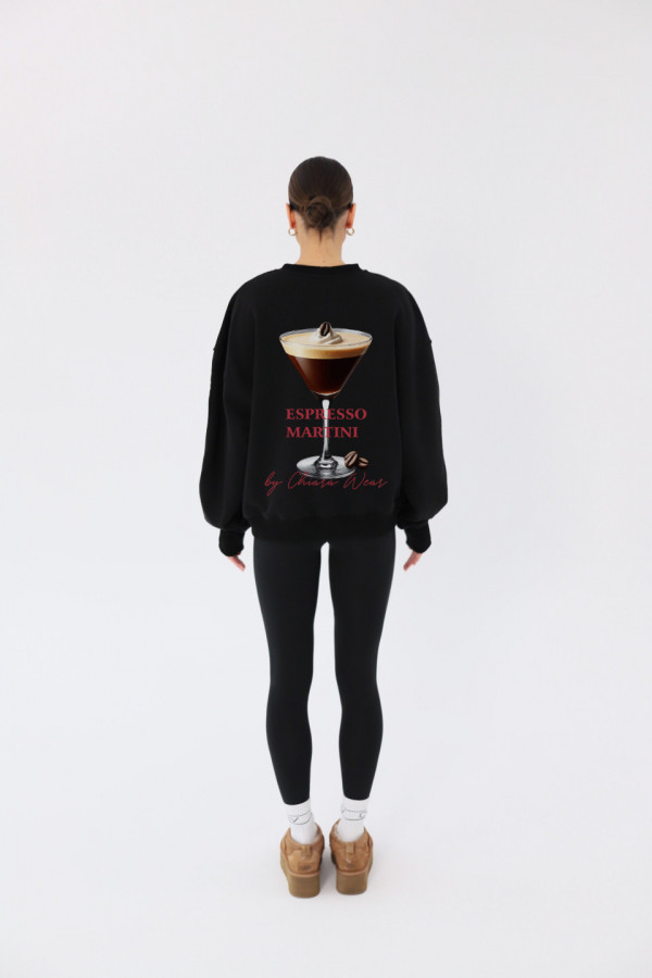 Bluza damska oversize ESPRESSO MARTINI - czarny 4