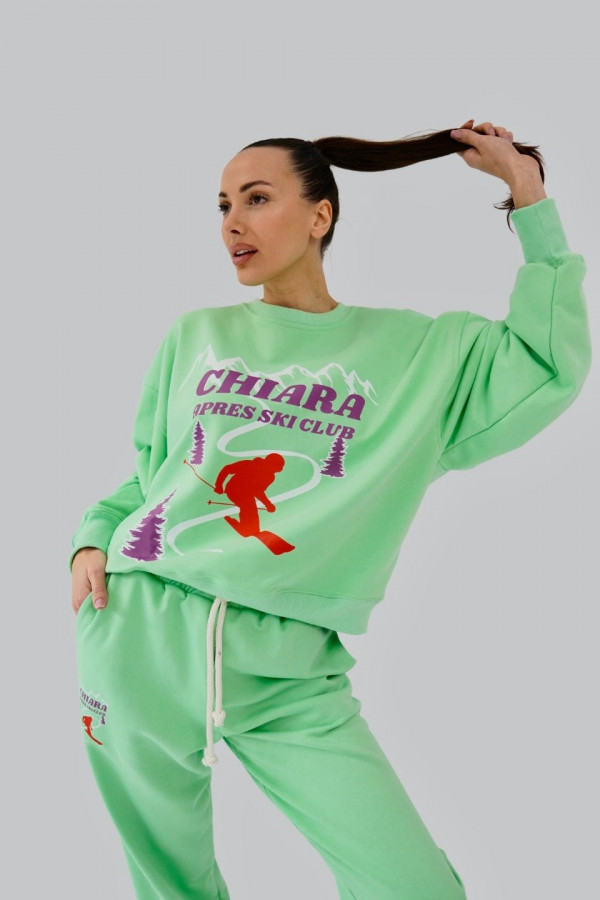 Bluza damska oversize APRES SKI CLUB - pistacja