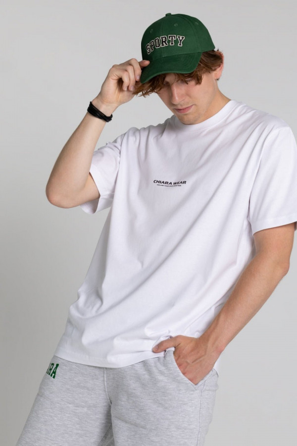 T-shirt bawełna z recyklingu oversize INTUITION - biały 3