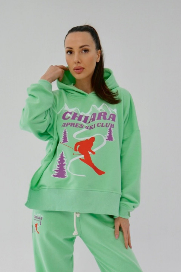 Bluza damska kaptur APRES SKI CLUB - pistacja
