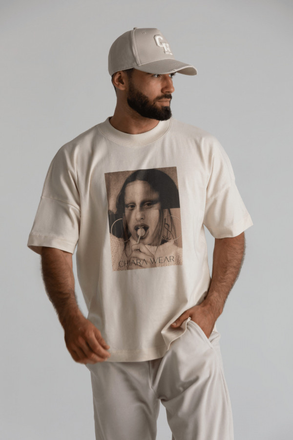 T-shirt męski oversize MONALISA - natural 6