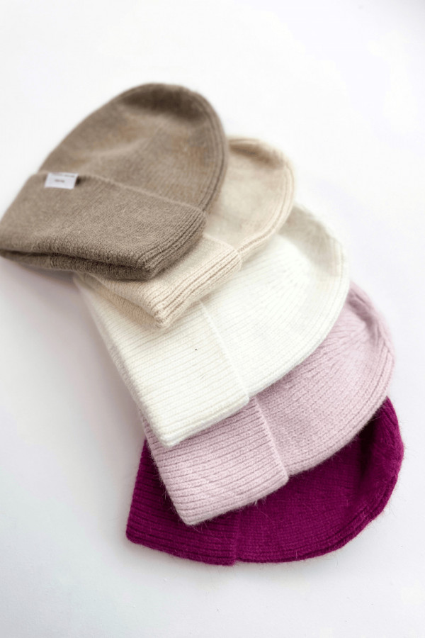 Czapka wełniana BEANIE - ecru 5