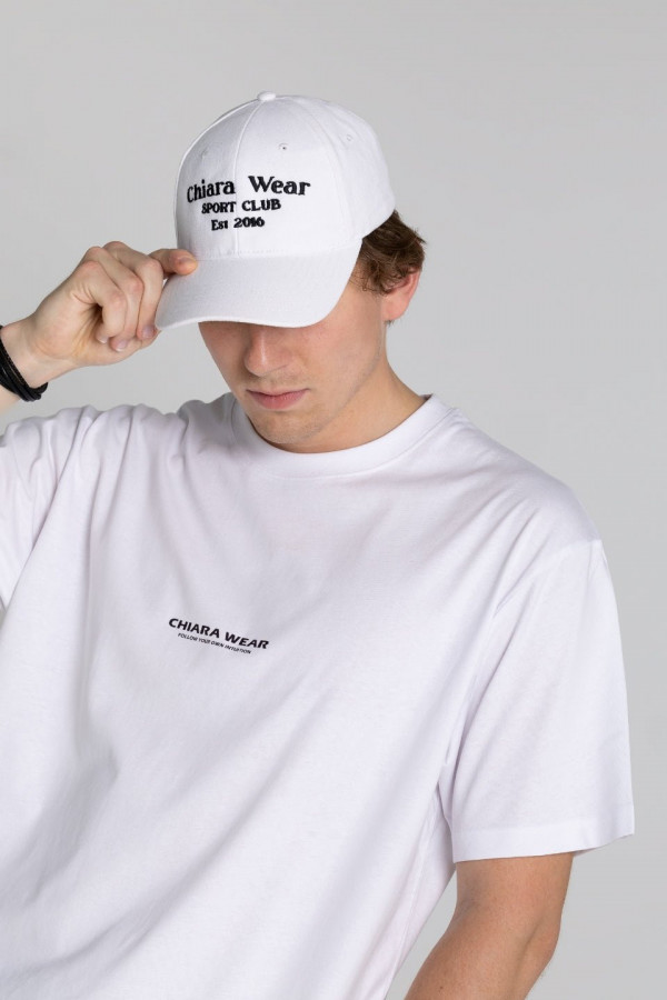 T-shirt bawełna z recyklingu oversize INTUITION - biały 1