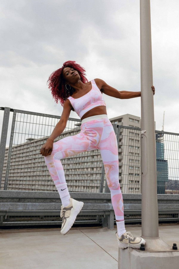 Legginsy PENNY - pastel-liquid łososiowy