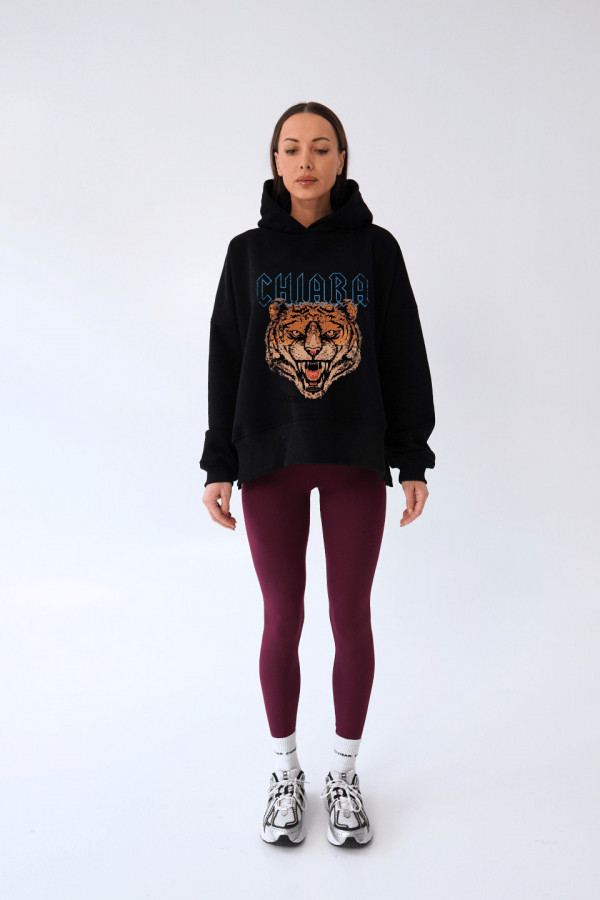 Bluza damska kaptur ROAR - czarny 4