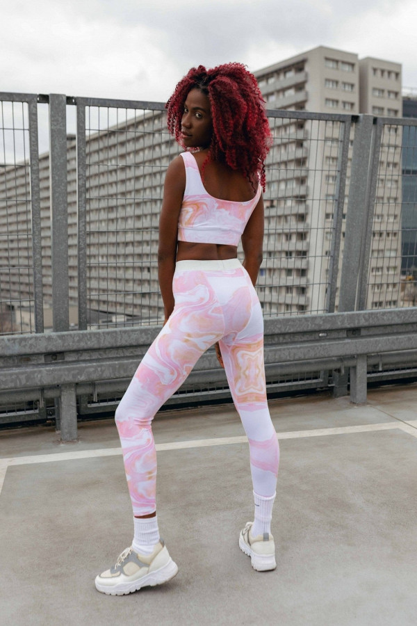 Legginsy PENNY - pastel-liquid łososiowy 1