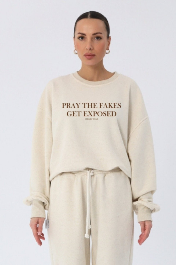Bluza damska oversize PRAY - len 6