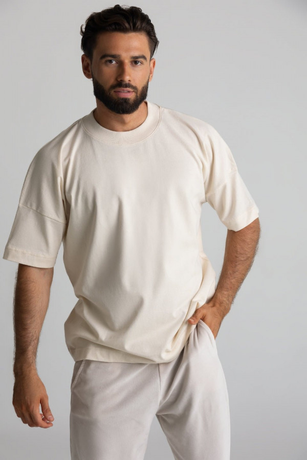 T-shirt męski oversize UNISEX - natural