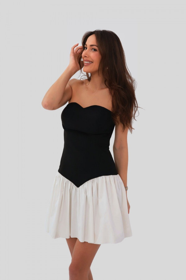 Sukienka mini bombka MINDY - czarny 1