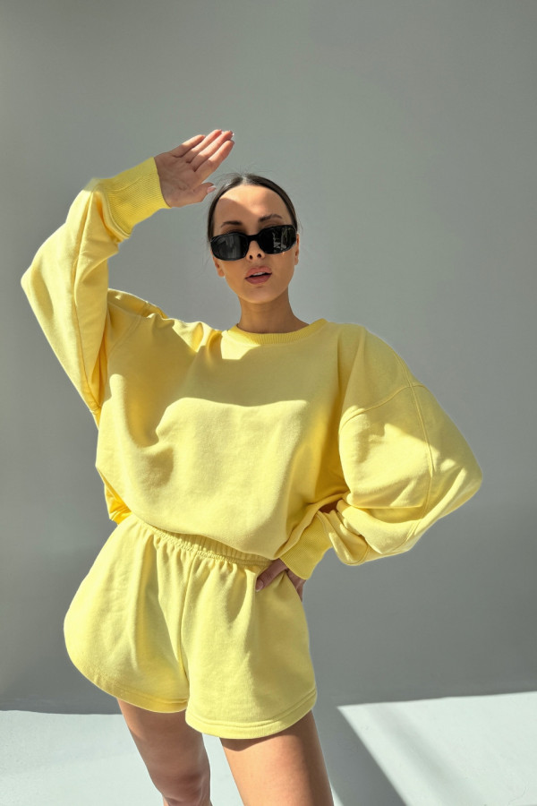 Bluza damska oversize - żółty