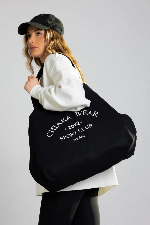 Torba TOTE typu shopper SPORT CLUB - czarny