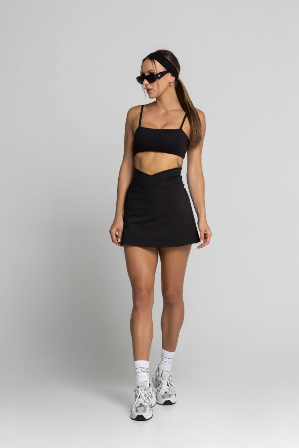 Top opaska na cienkich ramiączkach BANDEAU - czarny 6