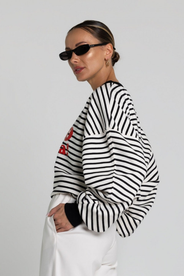 Bluza oversize CIAO CHIARA - paski 4