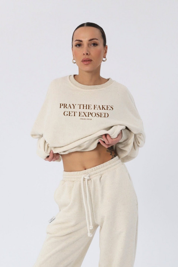 Bluza damska oversize PRAY - len