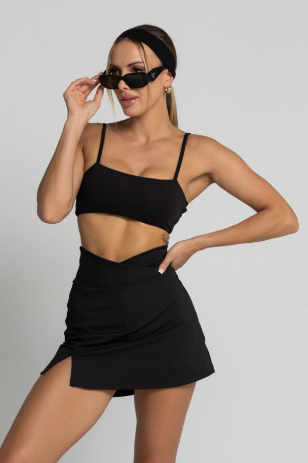 Top opaska na cienkich ramiączkach BANDEAU - czarny 4