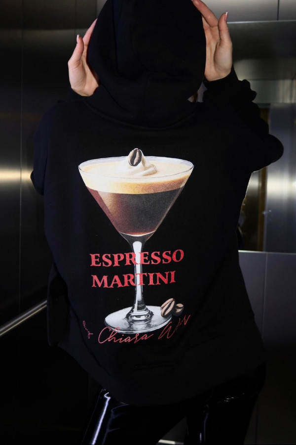 Bluza damska kaptur ESPRESSO MARTINI - czarny