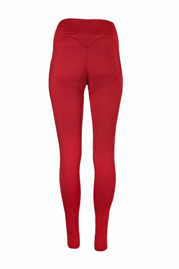 Legginsy PUSH UP - czerwony 4