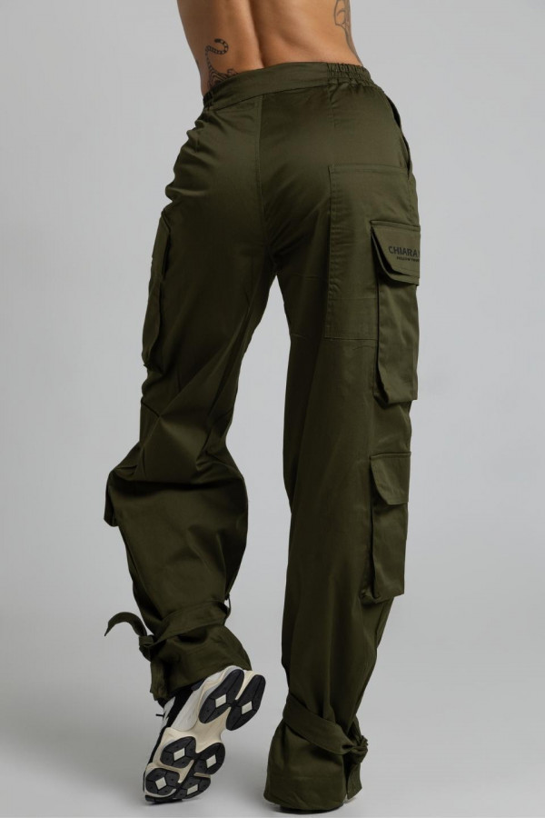 Spodnie CARGO nadruk CHIARA - khaki 1