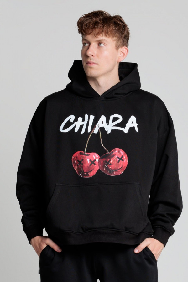 Bluza męska hoodie CHERRY - czarny