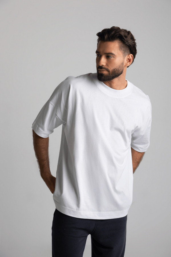 T-shirt męski oversize unisex - biały