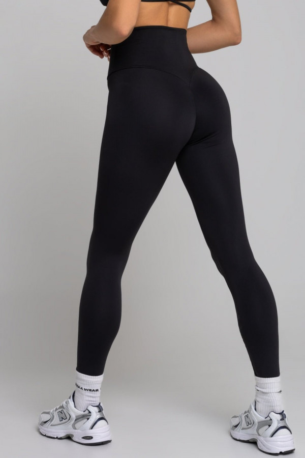 2GATUNEK Legginsy HIGH wysoki stan - czarny 1