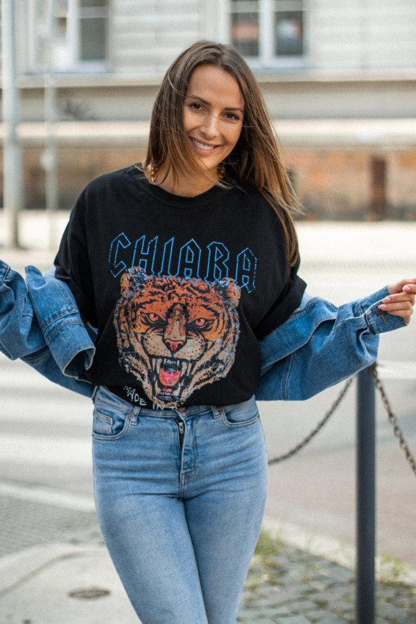 T-shirt oversize ROAR - czarny 3