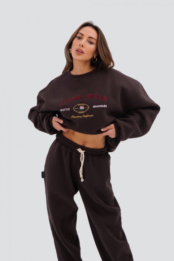 Bluza oversize CHOCOLATE CALIFORNIA - brązowa