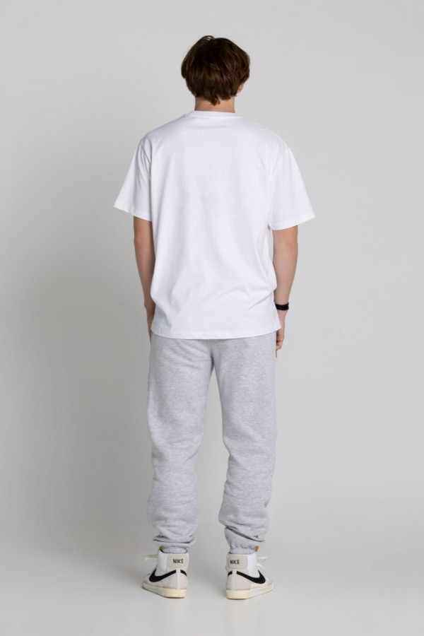 T-shirt bawełna z recyklingu oversize - biały 1