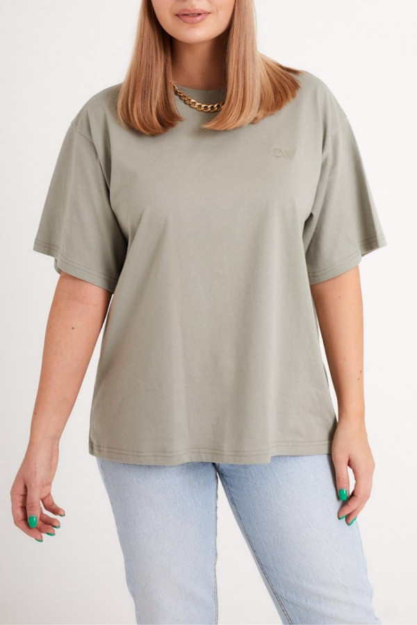 T-shirt oversize OLIVE - oliwkowy 1