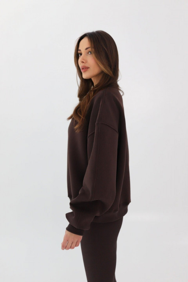 Bluza oversize CHOCOLATE - brązowa 3