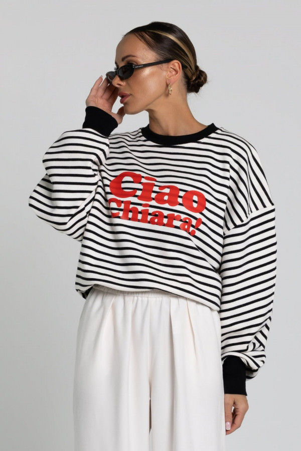 Bluza oversize CIAO CHIARA - paski 3