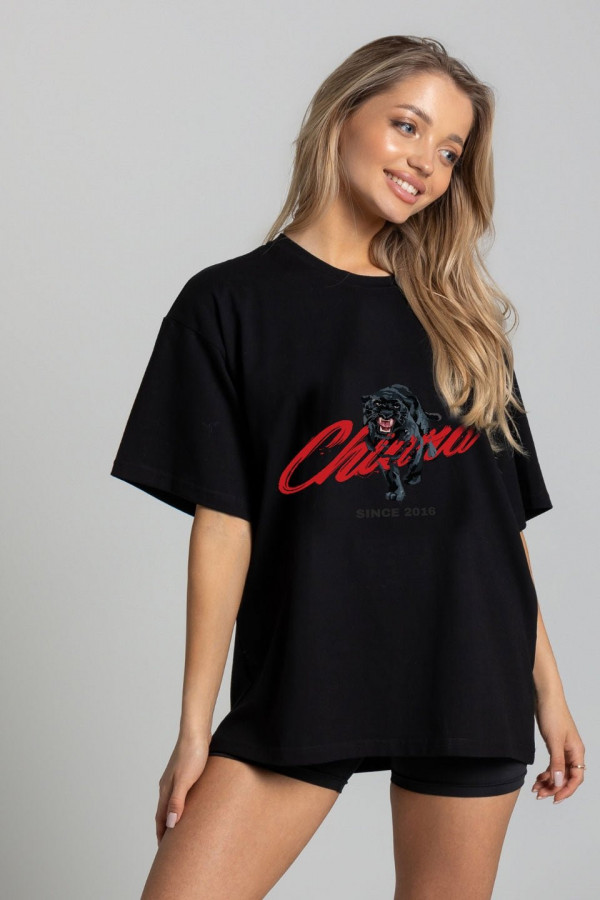 T-shirt bawełniany oversize PUMA - czarny 2