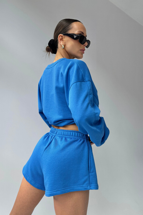 Bluza damska oversize JUNGLE - niebieski 6