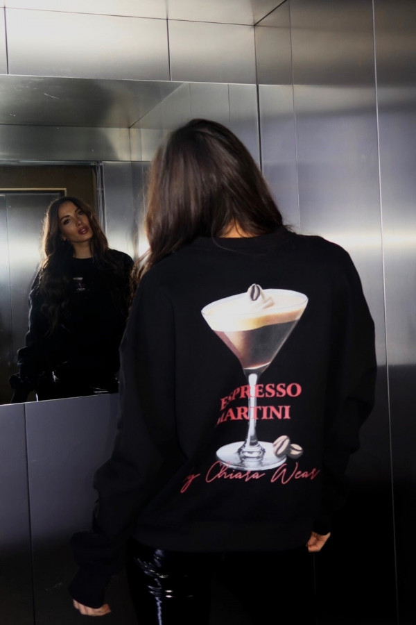 Bluza damska oversize ESPRESSO MARTINI - czarny