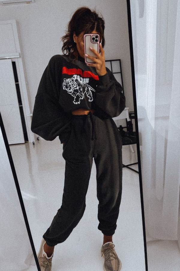 Spodnie dresowe joggery UNISEX - grafit 1