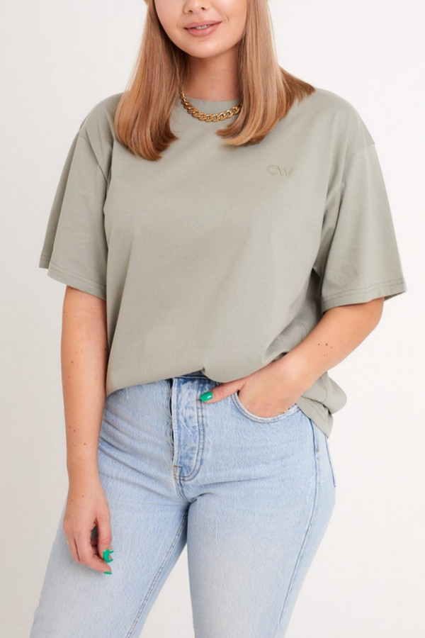 T-shirt oversize OLIVE - oliwkowy