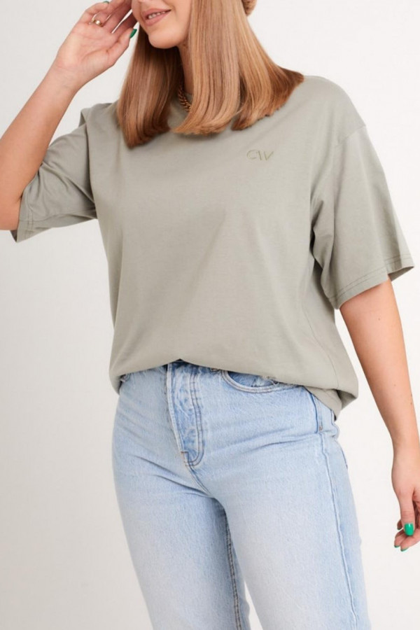 T-shirt oversize OLIVE - oliwkowy 3