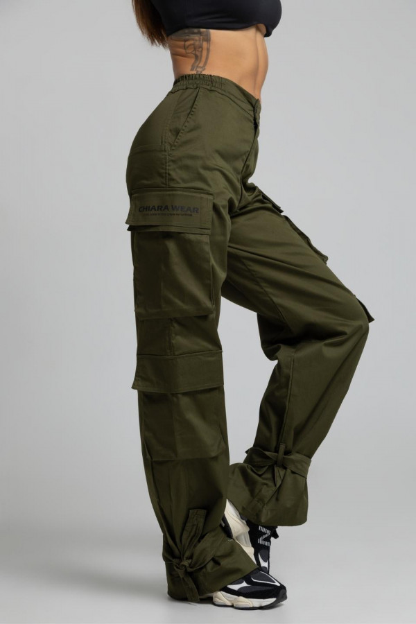 Spodnie CARGO nadruk CHIARA - khaki