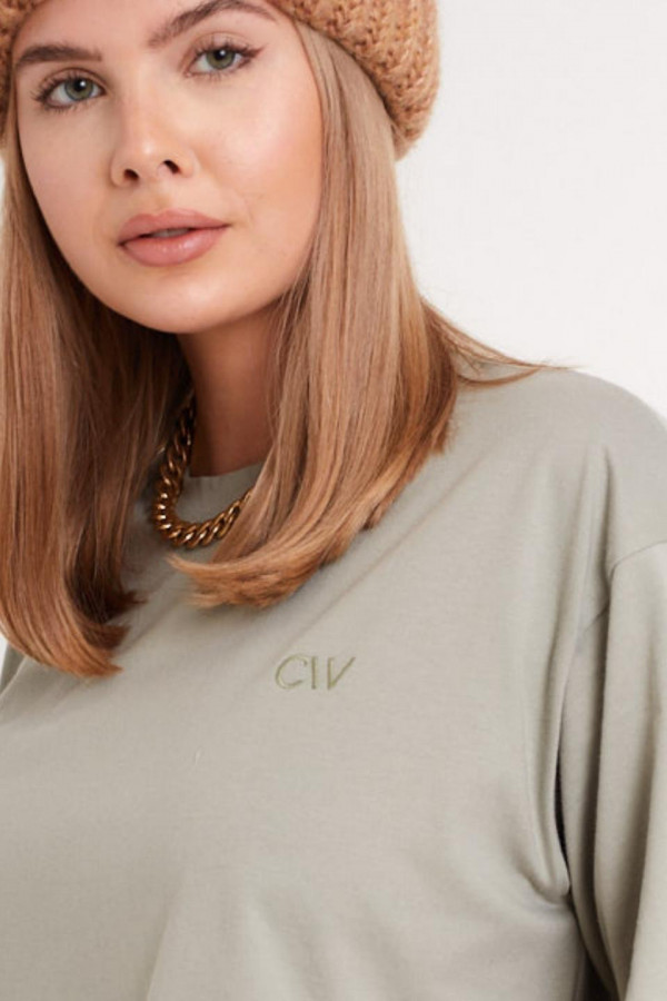 T-shirt oversize OLIVE - oliwkowy 4