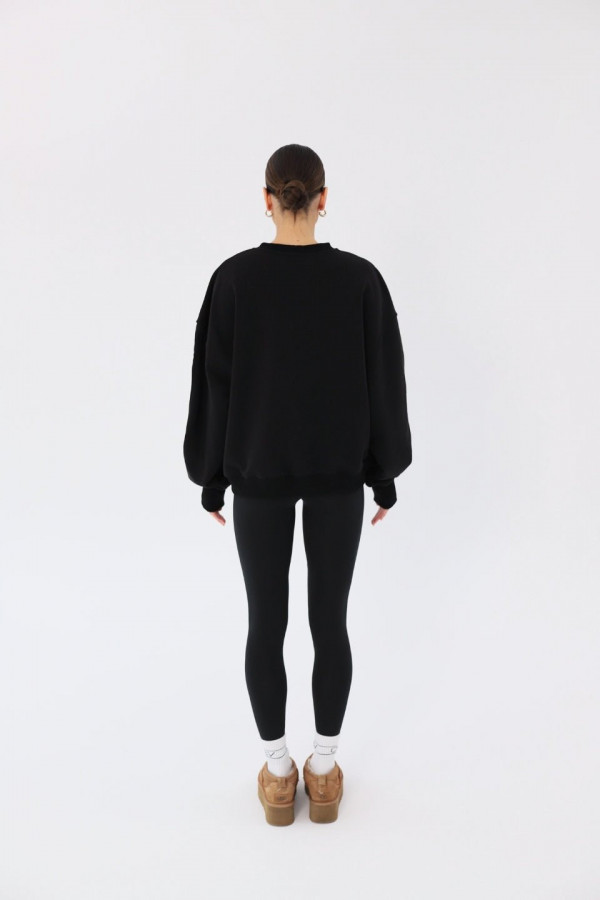 Bluza damska oversize ROSE - czarny 4