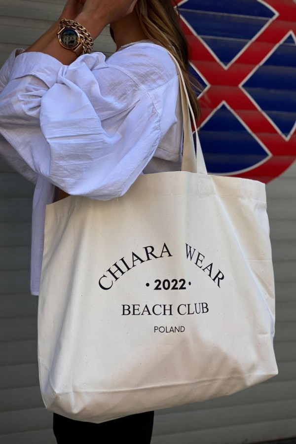 Torba TOTE plażowa BEACH CLUB - beżowy 6