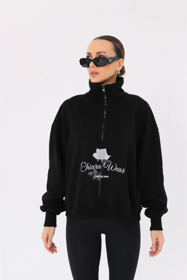 Bluza damska POLO ROSE - czarny