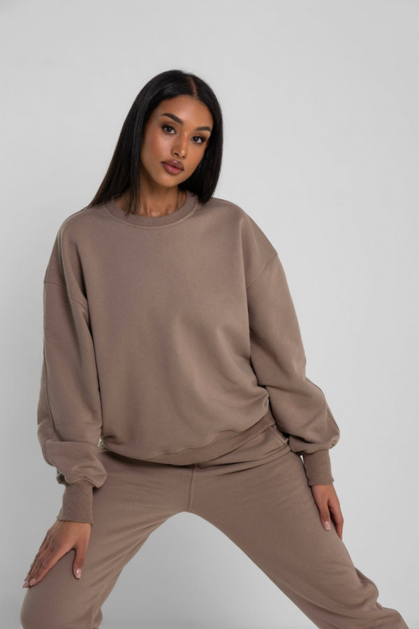 Bluza damska oversize - mokka