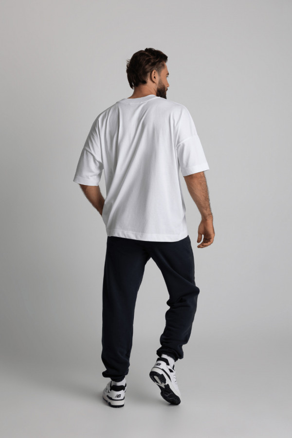 T-shirt męski oversize unisex - biały 1