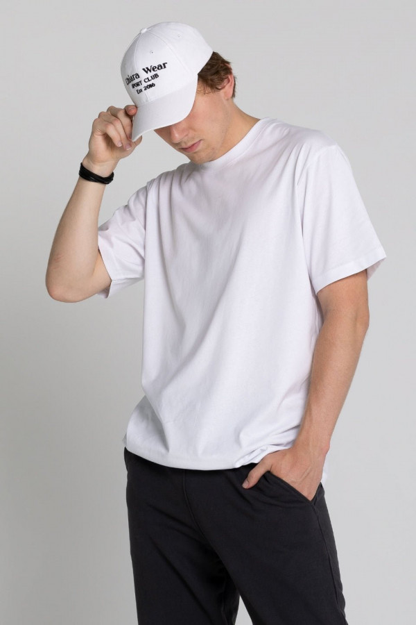 T-shirt bawełna z recyklingu oversize - biały