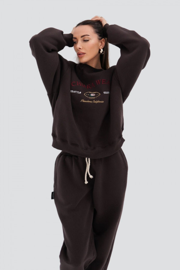 Bluza oversize CHOCOLATE CALIFORNIA - brązowa 1