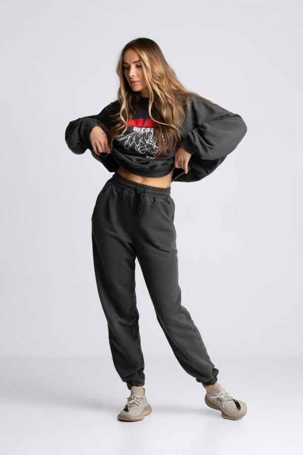 Spodnie dresowe joggery UNISEX - grafit 4