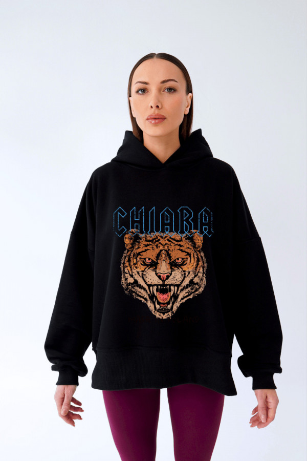 Bluza damska kaptur ROAR - czarny